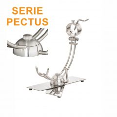 Soporte jamonero Afinox Serie PECTUS modelo X con base de acero inoxidable PEX-AV y cabezal giratorio