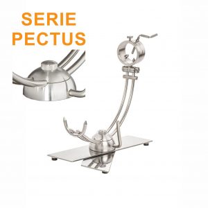 Soporte jamonero Afinox Serie PECTUS modelo X con base de acero inoxidable PEX-AV y cabezal giratorio