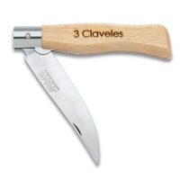 Navaja de 9 cm con mango ergonómico semi-abierta - 3 Claveles 1788