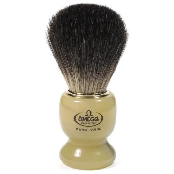 Brocha de afeitar con pelo de tejón negro Omega 33171 – Cuchillalia.com