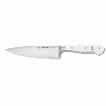 Cuchillo de chef de 16 cm de mango blanco – Wüsthof Classic White – Cuchillalia.com