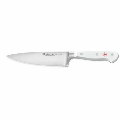 Cuchillo de chef de 16 cm de mango blanco - Wüsthof Classic White - Cuchillalia.com