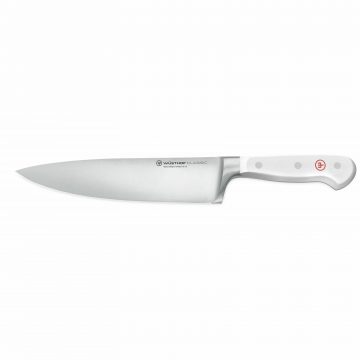 Cuchillo de chef de 20 cm de mango blanco – Wüsthof Classic White – Cuchillalia.com