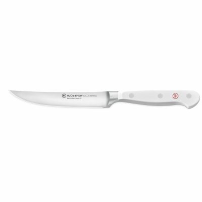Cuchillo chuletero de mango blanco - Wüsthof Classic White - Cuchillalia.com