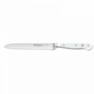 Cuchillo tomatero de mango blanco - Wüsthof Classic White - Cuchillalia.com