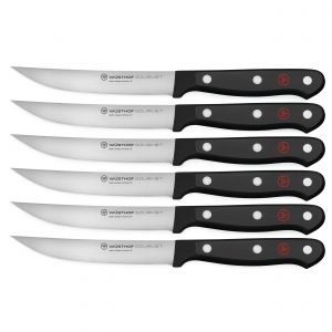 Estuche con 6 cuchillos chuleteros / steack de 12 cm Wüsthof Gourmet - Cuchillalia.com