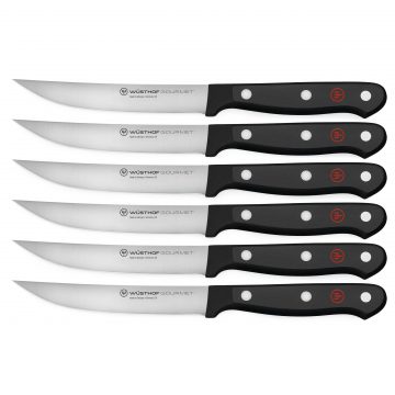 Estuche con 6 cuchillos chuleteros / steack de 12 cm Wüsthof Gourmet – Cuchillalia.com