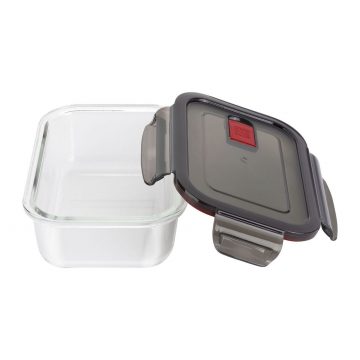 Tupper de vidrio de forma rectangular con 600 ml de capacidad con su tapa quitada – Zwilling Gusto – Cuchillalia.com