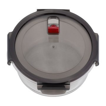 Vista superior del tupper de vidrio de forma circular con 1300 ml de capacidad – Zwilling Gusto – Cuchillalia.com