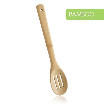 Cucharón ranurado de madera de bambú anti-rayaduras – Metaltex Bamboo Line
