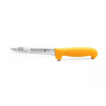 Cuchillo deshuesador estrecho de 13 cm de mango amarillo con la funda hoja – 3 Claveles 1295
