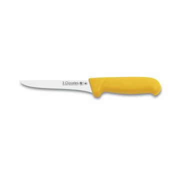 Cuchillo deshuesador estrecho de 15 cm de mango amarillo – 3 Claveles 1296