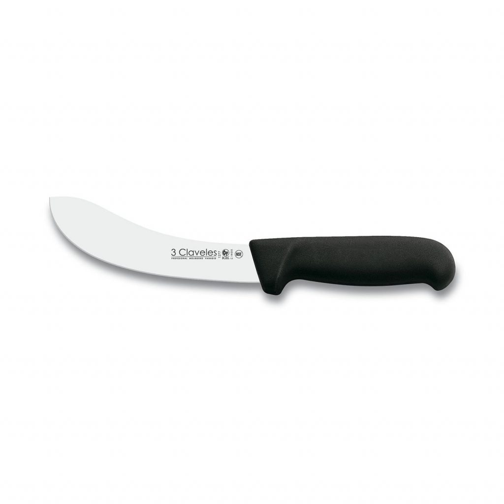 Cuchillo Despellejar 16 Cm Con Mango De Polipropileno Negro 3 Claveles