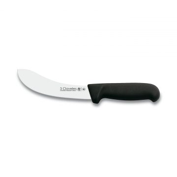 Cuchillo para despellejar de 16 cm con mango de polipropileno negro – 3 Claveles 1277 – Cuchillalia.com