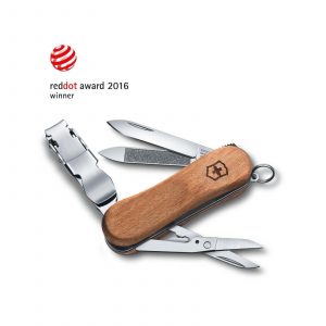 Multiusos con cortauñas Victorinox Nail clipo 580 Wood, con 6 funciones y mango de madera - Cuchillalia.com