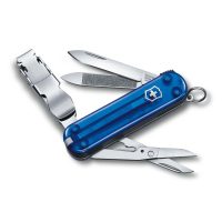 Cortauñas multiusos Victorinox Nail Clip 580, azul transparente, de 8 funciones - Cuchillalia.com