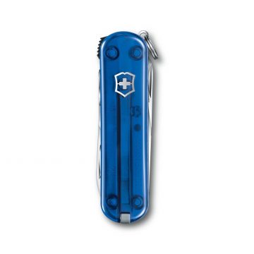 Cortauñas multiusos Victorinox Nail Clip 580, azul transparente, cerrada – Cuchillalia.com