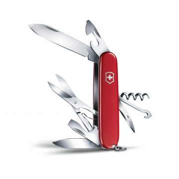 Navaja multiusos abierta Victorinox Climber roja de 14 funciones – Cuchillalia.com