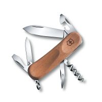 Navaja multiusos Victorinox Evolution 10 Wood con 11 funciones y mango de madera - Cuchillalia.com