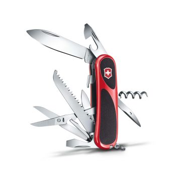 Navaja multiusos Victorinox Evolution S17 Grip con bloqueo – abierta – Cuchillalia.com