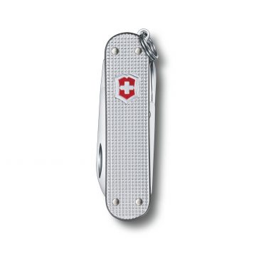 Anverso de la navaja multiusos Victorinox Classic SD Alox con mango de aluminio – Cuchillalia.com