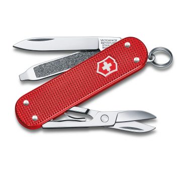 Navaja multiusos Victorinox Classic SD Alox Sweet Berry con mango de aluminio rojo – Cuchillalia.com