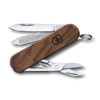 Navaja multiusos con mango de madera modelo Victorinox Classic SD Wood, con 5 funciones - Cuchillalia.com