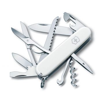 Navaja multiusos Victorinox Huntsman blanca de 15 funciones – Cuchillalia.com