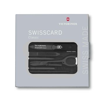 Envase de la tarjeta multiusos Victorinox Swiss Card Classic negra 0.7133.T3 – Cuchillalia.com