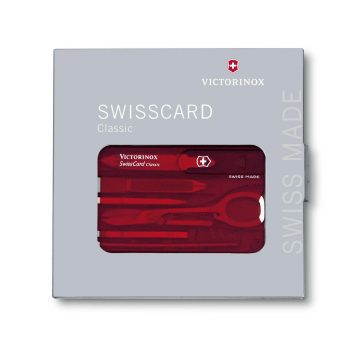 Envase de la tarjeta multiusos Victorinox Swiss Card Classic roja 0.7100.T – Cuchillalia.com