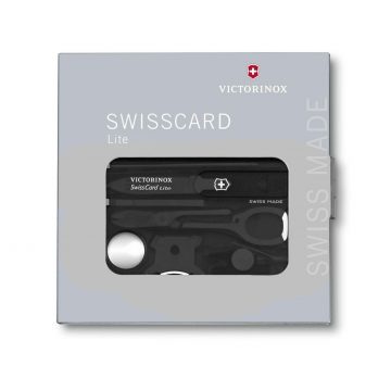Envase de la tarjeta multiusos Victorinox Swiss Card Lite negro 0.7333.T3 – Cuchillalia.com