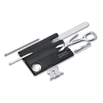 Despiece de la tarjeta multiusos Victorinox Swiss Card Nailcare Negro 0.7240.T3 – Cuchillalia.com