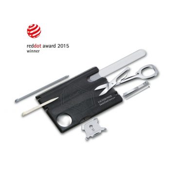 Despiece de la tarjeta multiusos Victorinox Swiss Card Nailcare Negro 0.7240.T3 – Cuchillalia.com