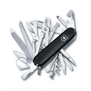 Navaja multiusos Victorinox Swiss Champ negra con 32 funciones - Cuchillalia.com