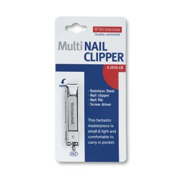 Blister del cortaúñas Victorinox, en acero inoxidable, tamaño pequeño – Cuchillalia.com