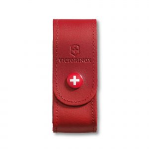 Funda roja de cuero para navajas medianas de Victorinox - Cuchillalia.com