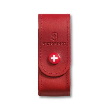 Funda roja de cuero para navajas medianas de Victorinox – Cuchillalia.com