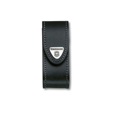 Funda negra de cuero para navajas medianas de Victorinox - Cuchillalia.com