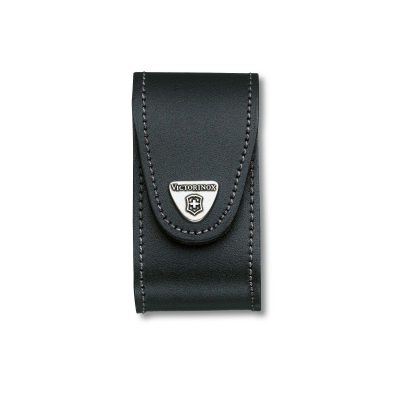 Funda de cuero negro para navajas medianas de Victorinox 4.0521.3 - Cuchillalia.com