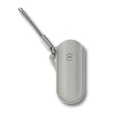 Funda de cuero gris con colgador para el cuello para tu navaja pequeña Victorinox - Cuchillalia.com