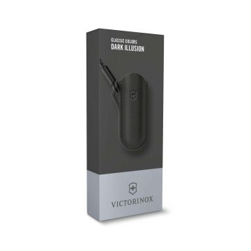 Caja de la funda de cuero negro con colgador para el cuello para tu mininavaja Victorinox – Cuchillalia.com