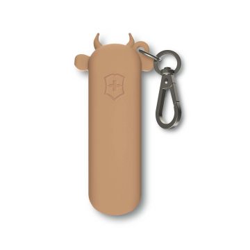 Reverso de la funda de silicona color café para navajas pequeñas de Victorinox – Cuchillalia.com