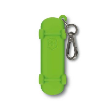 Reverso de la funda de silicona verde para navajas pequeñas de Victorinox – Cuchillalia.com