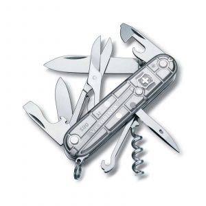 Navaja multiusos Victorinox Climber blanca transparente de 14 funciones - Cuchillalia.com