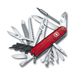 Navaja multiusos Victorinox Cyber Tool L roja transparente de 31 funciones - Cuchillalia.com