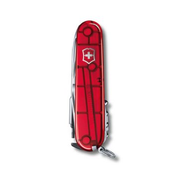 Navaja multiusos cerrada Victorinox Cyber Tool L roja transparente de 31 funciones – Cuchillalia.com