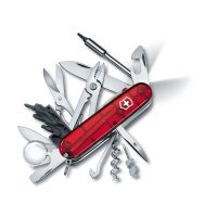 Navaja multiusos Victorinox Cyber Tool Lite roja transparente de 25 funciones - Cuchillalia.com