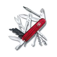 Navaja multiusos Victorinox Cyber Tool M roja transparente de 24 funciones - Cuchillalia.com