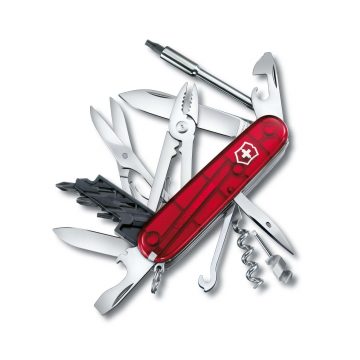 Navaja multiusos Victorinox Cyber Tool M roja transparente de 24 funciones – Cuchillalia.com