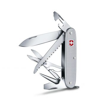 Navaja multiusos abierta Victorinox Farmer X Alox con mango de aluminio y 10 funciones – Cuchillalia.com